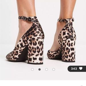 ASOS leopard print heals, size 8, worn once!